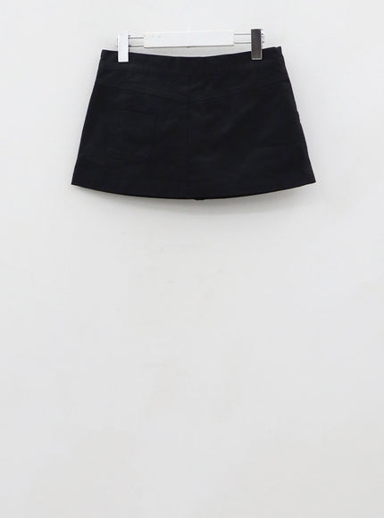 Low Waist Front Pocket Mini Skirt CO05