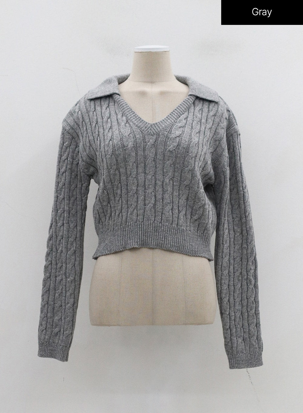 Cable Knit Cropped Sweater OJ331
