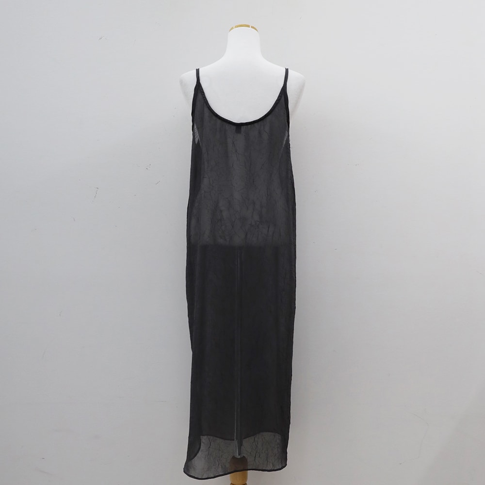 Wrinkle Sheer Cami Maxi Dress CJ08 - Lewkin