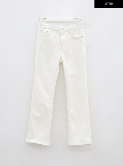 Slim Fit Bootcut Ankle Pants BJ305