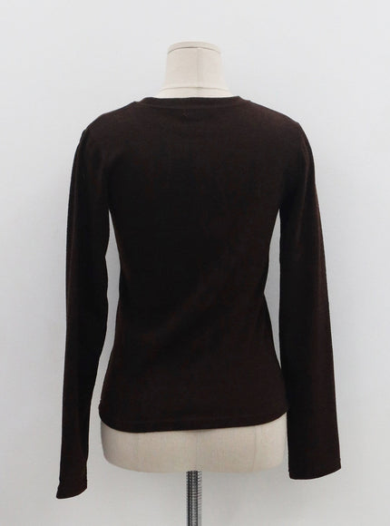Off-Shoulder Long Sleeve T-Shirt ON02