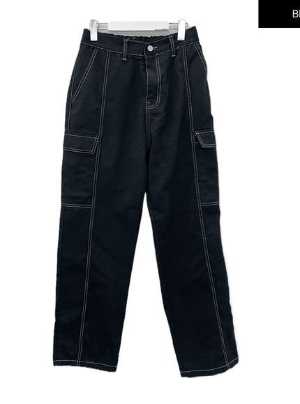 Wide Leg Cargo Pants C2701