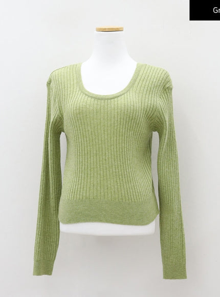 Ribbed Cropped Knit Top CM17