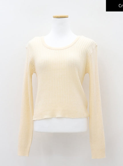 Ribbed Cropped Knit Top CM17