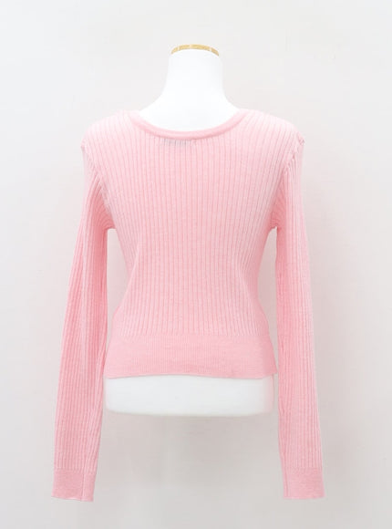 Ribbed Cropped Knit Top CM17
